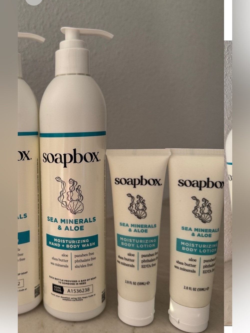 Soapbox Sea Minerals & Aloe Renewing Moisturizing Body Wash & Lotion set